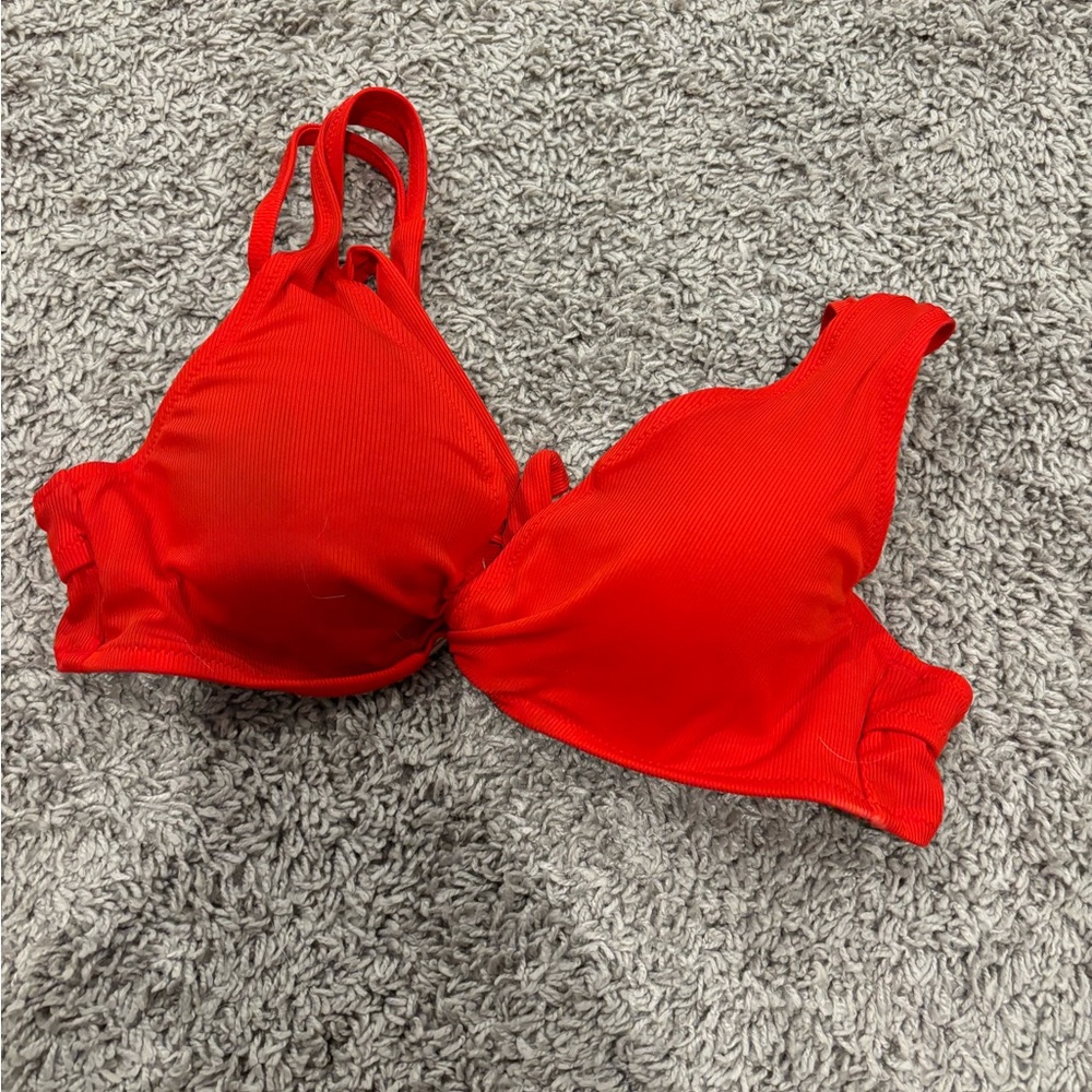 Push up lace back swimsuit top